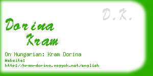 dorina kram business card